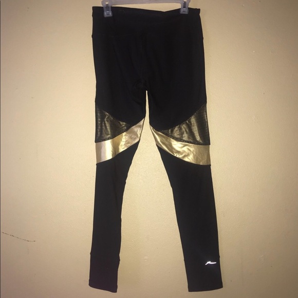 X by Gottex Mesh Black and Gold Leggings (NWT) - Picture 4 of 7
